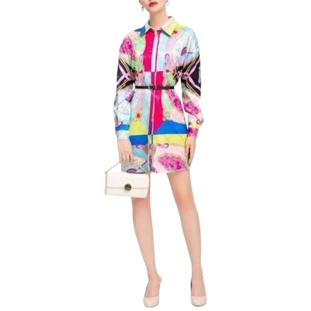 New BURRYCO Multi-Color Abstract Dress - Sz 6